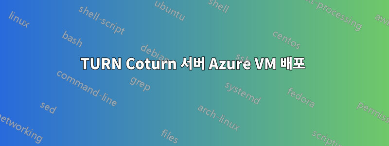 TURN Coturn 서버 Azure VM 배포