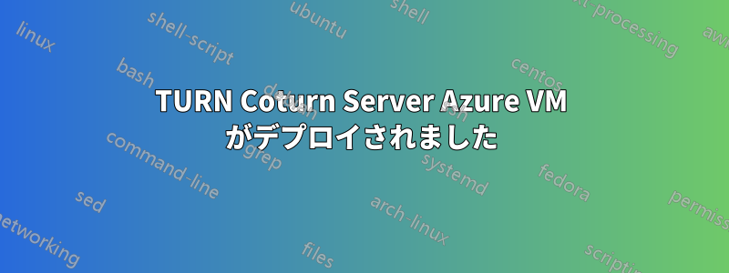 TURN Coturn Server Azure VM がデプロイされました