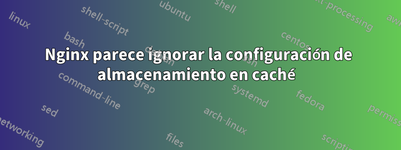 Nginx parece ignorar la configuración de almacenamiento en caché