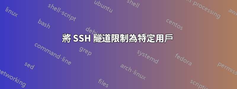 將 SSH 隧道限制為特定用戶