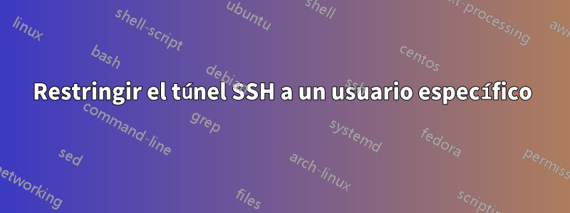 Restringir el túnel SSH a un usuario específico