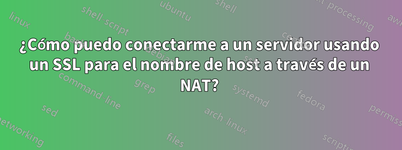 ¿Cómo puedo conectarme a un servidor usando un SSL para el nombre de host a través de un NAT?