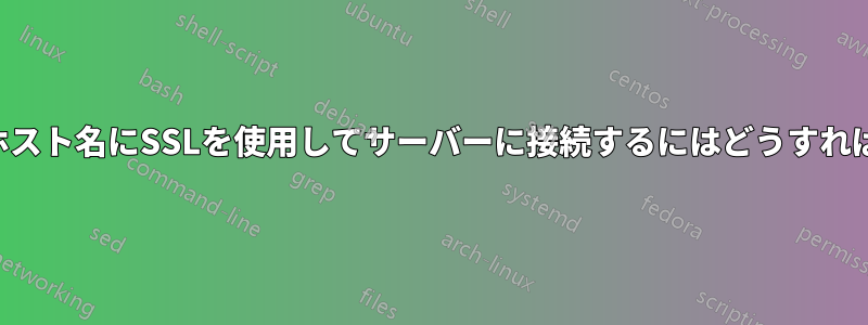 NAT経由でホスト名にSSLを使用してサーバーに接続するにはどうすればいいですか