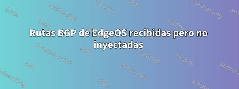 Rutas BGP de EdgeOS recibidas pero no inyectadas