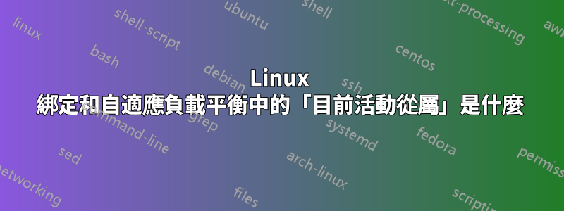 Linux 綁定和自適應負載平衡中的「目前活動從屬」是什麼