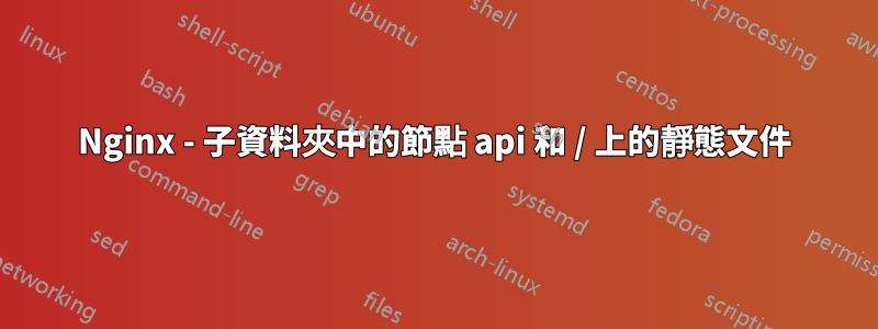 Nginx - 子資料夾中的節點 api 和 / 上的靜態文件