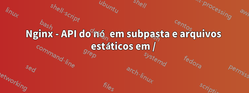 Nginx - API do nó em subpasta e arquivos estáticos em /