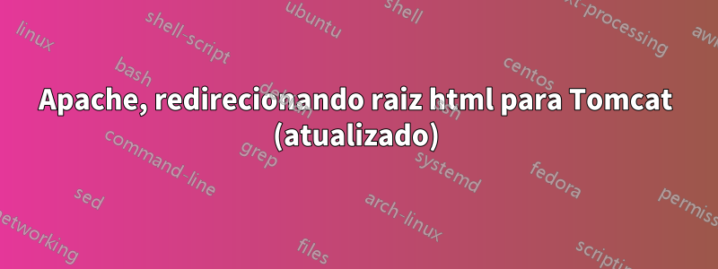 Apache, redirecionando raiz html para Tomcat (atualizado)