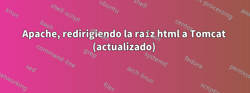 Apache, redirigiendo la raíz html a Tomcat (actualizado)