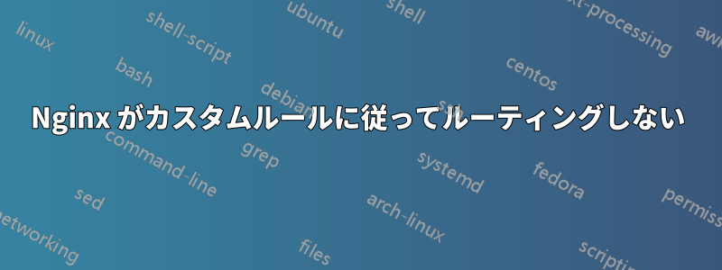 Nginx がカスタムルールに従ってルーティングしない