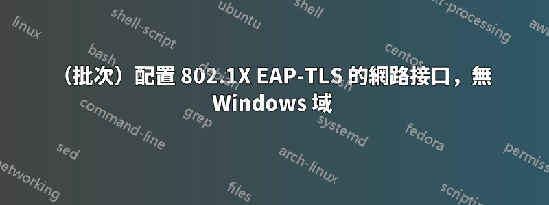 （批次）配置 802.1X EAP-TLS 的網路接口，無 Windows 域