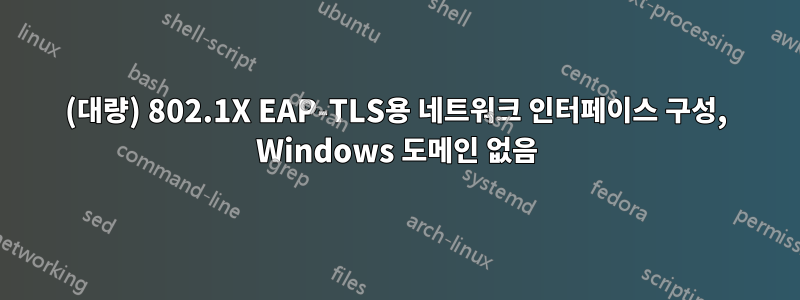 (대량) 802.1X EAP-TLS용 네트워크 인터페이스 구성, Windows 도메인 없음