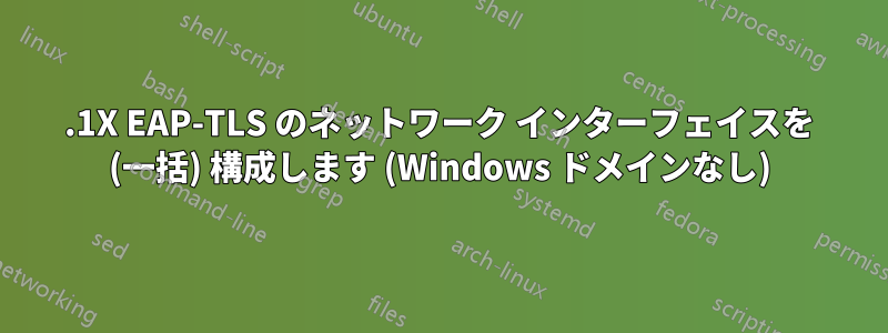 802.1X EAP-TLS のネットワーク インターフェイスを (一括) 構成します (Windows ドメインなし)