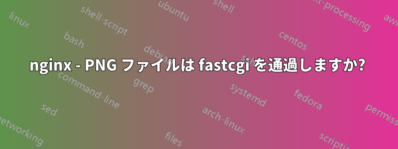 nginx - PNG ファイルは fastcgi を通過しますか?