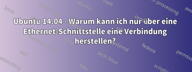 Ubuntu 14.04 - Warum kann ich nur über eine Ethernet-Schnittstelle eine Verbindung herstellen?