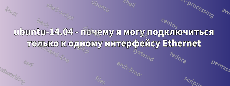 ubuntu-14.04 - почему я могу подключиться только к одному интерфейсу Ethernet