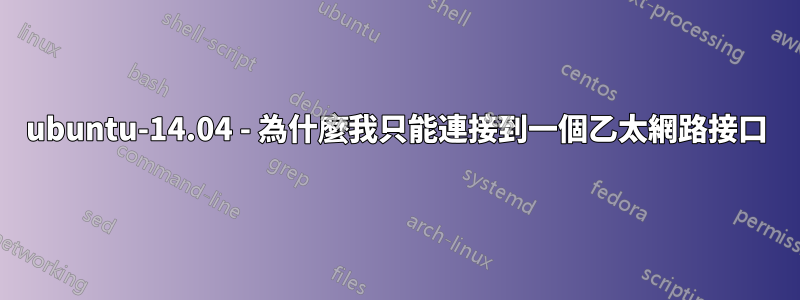 ubuntu-14.04 - 為什麼我只能連接到一個乙太網路接口