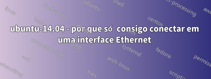 ubuntu-14.04 - por que só consigo conectar em uma interface Ethernet