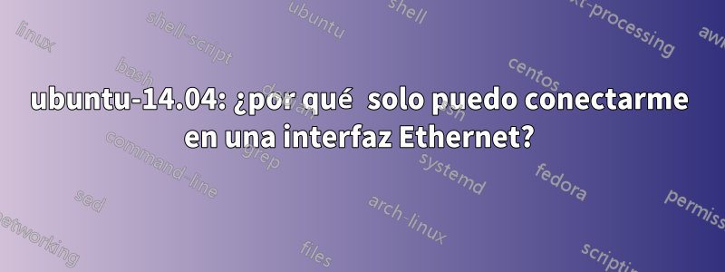 ubuntu-14.04: ¿por qué solo puedo conectarme en una interfaz Ethernet?