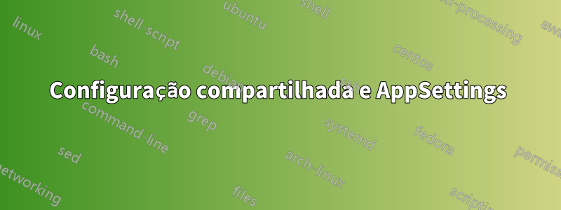 Configuração compartilhada e AppSettings