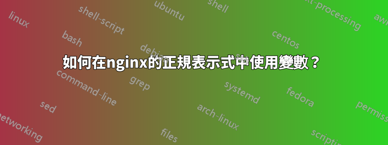 如何在nginx的正規表示式中使用變數？