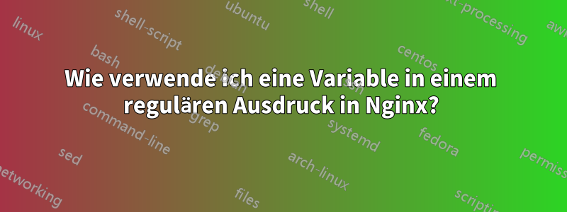 Wie verwende ich eine Variable in einem regulären Ausdruck in Nginx?