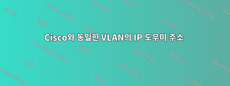 Cisco와 동일한 VLAN의 IP 도우미 주소