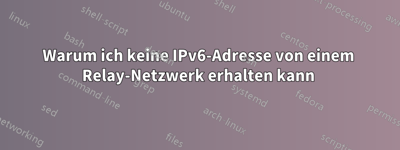 Warum ich keine IPv6-Adresse von einem Relay-Netzwerk erhalten kann