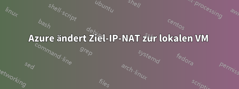 Azure ändert Ziel-IP-NAT zur lokalen VM