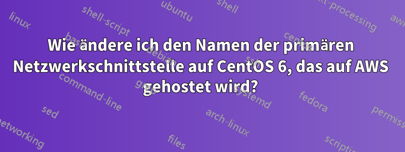 Wie ändere ich den Namen der primären Netzwerkschnittstelle auf CentOS 6, das auf AWS gehostet wird?