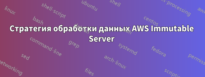 Стратегия обработки данных AWS Immutable Server