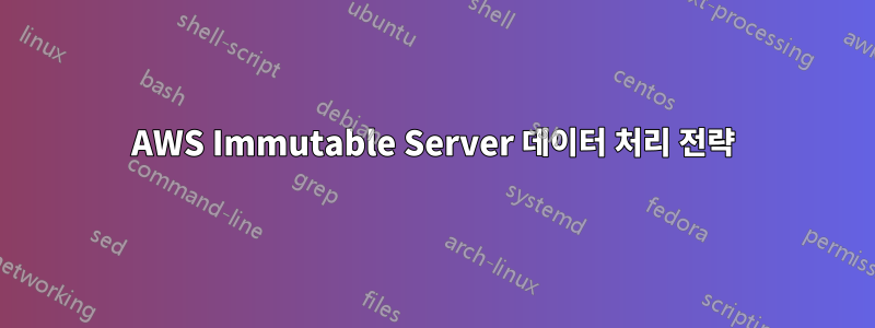 AWS Immutable Server 데이터 처리 전략