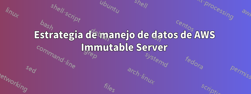 Estrategia de manejo de datos de AWS Immutable Server