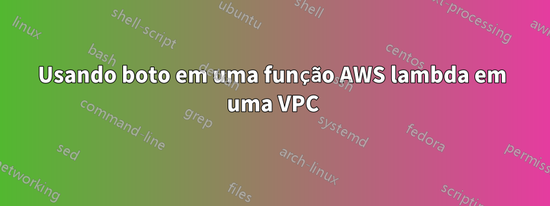 Usando boto em uma função AWS lambda em uma VPC