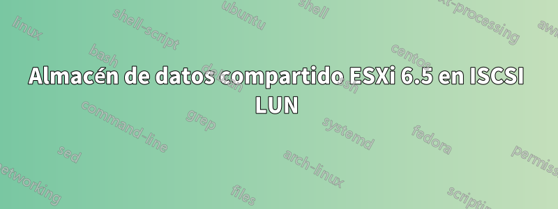 Almacén de datos compartido ESXi 6.5 en ISCSI LUN