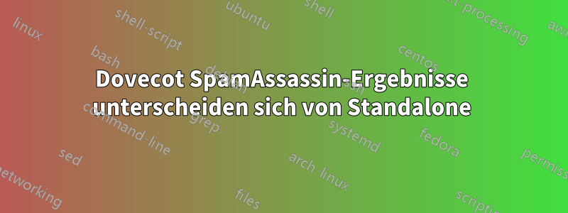 Dovecot SpamAssassin-Ergebnisse unterscheiden sich von Standalone