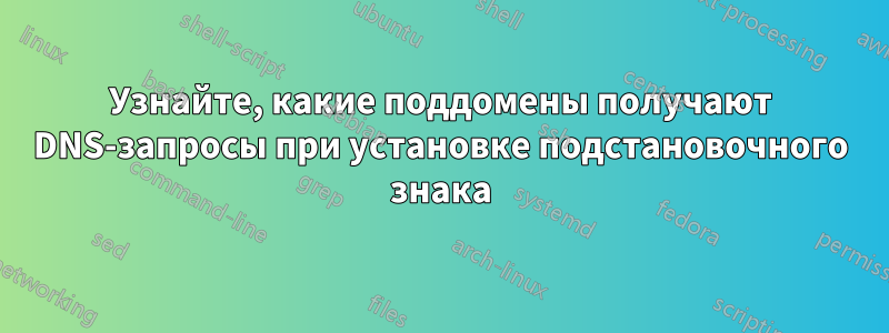 Узнайте, какие поддомены получают DNS-запросы при установке подстановочного знака