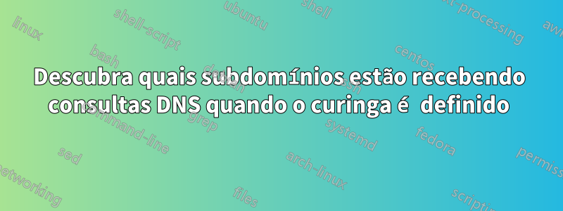 Descubra quais subdomínios estão recebendo consultas DNS quando o curinga é definido