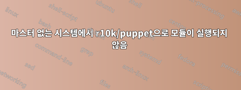 마스터 없는 시스템에서 r10k/puppet으로 모듈이 실행되지 않음