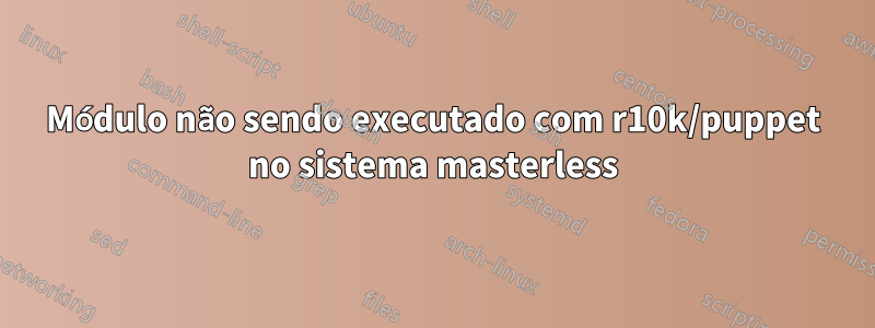 Módulo não sendo executado com r10k/puppet no sistema masterless