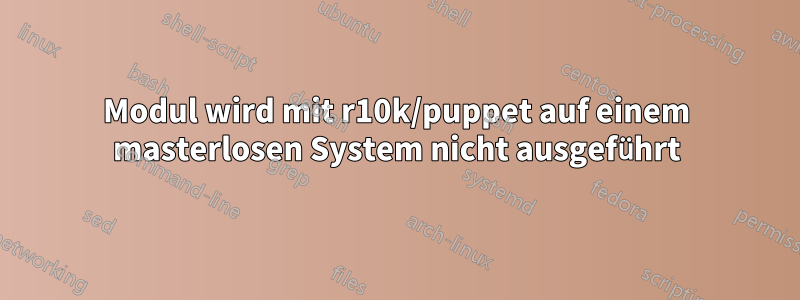 Modul wird mit r10k/puppet auf einem masterlosen System nicht ausgeführt