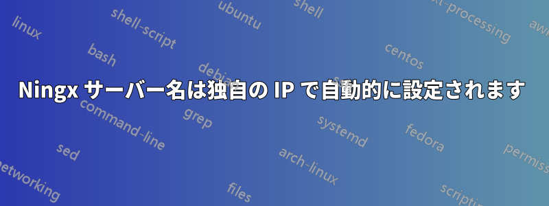 Ningx サーバー名は独自の IP で自動的に設定されます