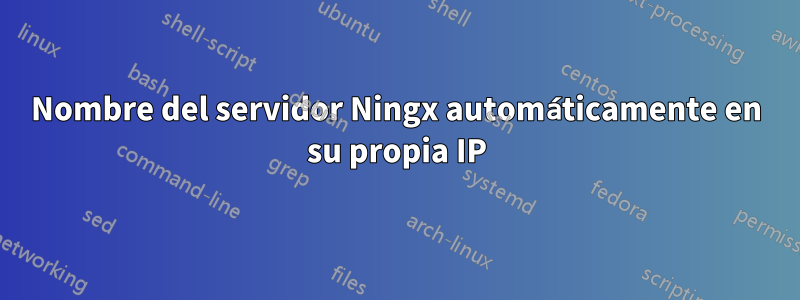 Nombre del servidor Ningx automáticamente en su propia IP