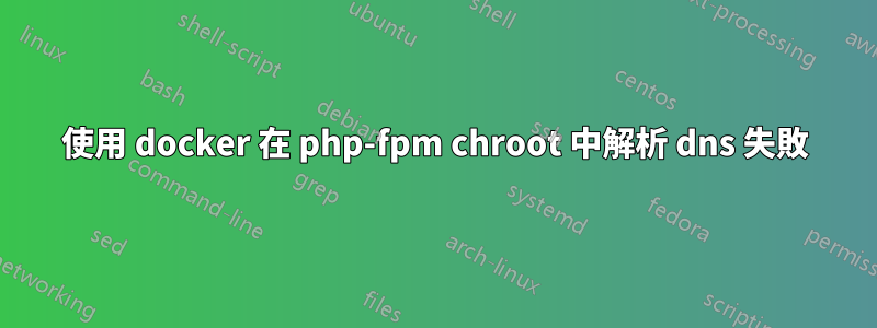 使用 docker 在 php-fpm chroot 中解析 dns 失敗