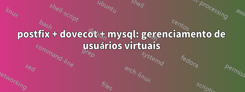 postfix + dovecot + mysql: gerenciamento de usuários virtuais