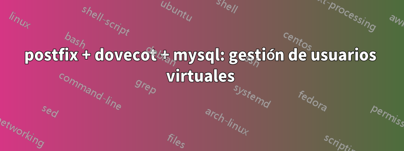 postfix + dovecot + mysql: gestión de usuarios virtuales