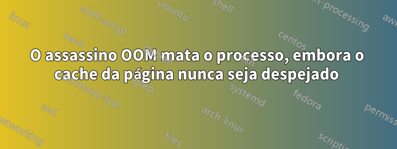 O assassino OOM mata o processo, embora o cache da página nunca seja despejado