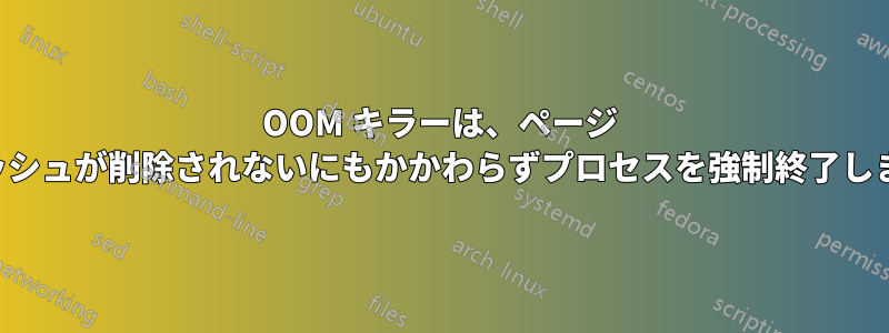 OOM キラーは、ページ キャッシュが削除されないにもかかわらずプロセスを強制終了します。