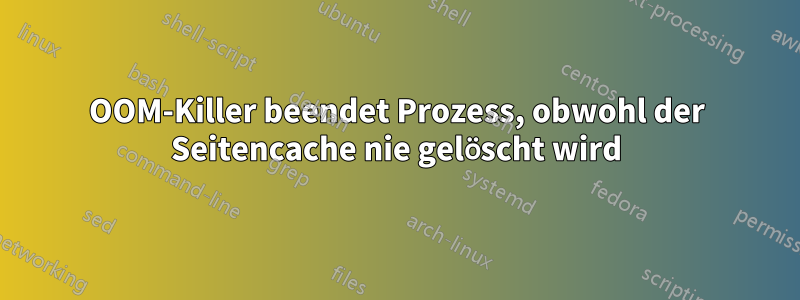 OOM-Killer beendet Prozess, obwohl der Seitencache nie gelöscht wird