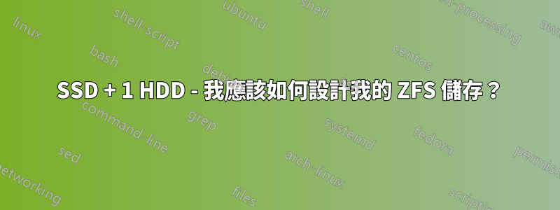 1 SSD + 1 HDD - 我應該如何設計我的 ZFS 儲存？